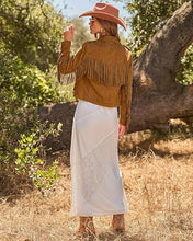 luvamia Fringe Jackets For Women Trendy Cropped Faux Suede Jacket Women Faux Leather Fall Jackets For Women, Full Lining, Zip Up, Tassel Cowgirl Jacket, Country Concert, Western Outfit For Women