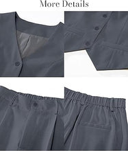 LUVAMIA Women 2 piece Vest Set Wide Leg Business Casual V Neck Sleeveless Suit Work Pant
