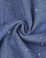 luvamia FleXclusive Wide Leg Rhinestone Jeans for Women High Waist Stretchy Denim Pants Sparkly Bling Jeans, Rhinestone Embellished, Baggy Straight Leg, 29.5" Inch Inseam, Trendy, Party, Night Out, Concert Outfits