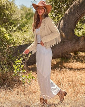 luvamia Fringe Jackets For Women Trendy Cropped Faux Suede Jacket Women Faux Leather Fall Jackets For Women, Full Lining, Zip Up, Tassel Cowgirl Jacket, Country Concert, Western Outfit For Women