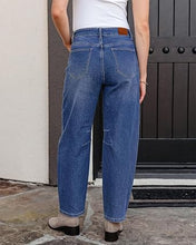luvamia FleXclusive Barrel Jeans Women Trendy Baggy High Waisted Drawstring Denim Pants Barrel Wide Leg Pants, 27.5" Inseam, Baggy Jeans, Stretchy, Ankle Length, Drawstring Adjustable Waist, Casual Denim Outfits