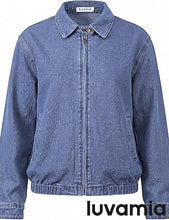luvamia Oversized Jean Jacket Women Zip Up Bomber Denim Jacket Fall Outfits Modern Bomber Silhouette, Loose Fall Jackets, Elasticized Hem, Button-Tab Collar, Dropped Shoulders, Trendy Western Outfits