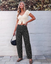luvamia Barrel Jeans Women Deer Print High Waisted Patterned Denim Pants Knee Darts, 27.5" Inseam, Stretchy, Patterned Pants, Deer Fawn Print, Baggy Jeans Y2K, Speckled Dots, Concert Outfits Women