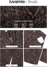 luvamia FleXcLusive Barrel Jeans Women High Waisted Baggy Leopard Cheetah Denim Pants Wide Leg Jeans for Women Trendy Stretchy, Ankle Length, Front Seam, Loose Fit, 27.5 Inch Inseam, Country Concert Outfits