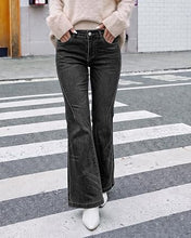 luvamia FleXclusive Flare Jeans for Women Mid Rise Bootcut Denim Pants Distressed Stretchy Denim, Retro Distressed Washed, Chic Y2K Style, Date Night Outfit, Slim Through Knee, Nashville Western Inspired