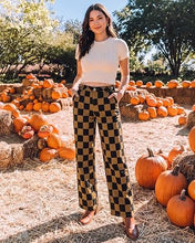 luvamia Checkered Pants Women High Rise Cinch-Waist Stretchy Wide Leg Jeans Adjustable Waist, Patterned Pants for Women, Baggy Jeans Y2K, Checkerboard Print, Alternative Clothes