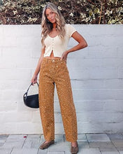 luvamia Barrel Jeans Women Deer Print High Waisted Patterned Denim Pants Knee Darts, 27.5" Inseam, Stretchy, Patterned Pants, Deer Fawn Print, Baggy Jeans Y2K, Speckled Dots, Concert Outfits Women