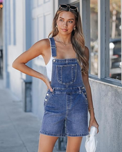 luvamia FleXclusive Denim Overalls for Women Loose Fit Baggy Jean Shorts Overall Bib Summer Casual Stretchy Adjustable Shortalls
