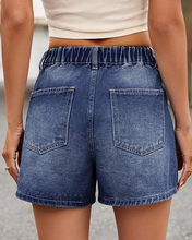 luvamia FleXclusive Jean Shorts for Women High Waisted Baggy Wide Leg Elastic Waist Mom Denim Shorts 4" Inseam Casual Summer Jorts
