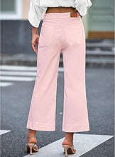 luvamia Wide Leg Jeans for Women Trendy High Waisted Flare Jeans Cropped Denim Pants Stretchy Baggy with Patch Pockets