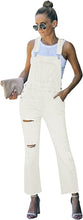 luvamia Women Ripped Stretch Adjustable Denim Bib Overalls Jeans Pants Jumpsuits