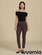 LUVAMIA Women's Full Length High Waist Skinny Fit Denim Slight Stretch Slim Jeans