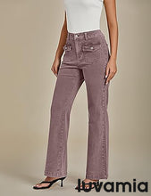 LUVAMIA High Waisted Slim Wide Leg Women Regular fit Full Length