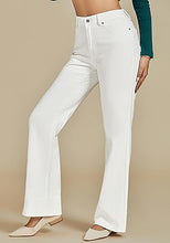 Women's High Waist Regular Fit Slight Stretch Flare Jeans Bell Bottoms