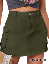 luvamia  Cargo Shorts for Women Casual Summer Skorts Skirts High Waisted Mini Short Skort with Pockets Y2K
