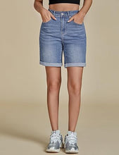 2025 Women's Casual Denim High Waist Pants Shorts Straight Leg Stretch Jeans