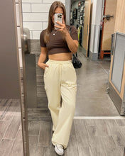 GRAPENT Womens Cargo Pants Wide Leg Baggy High Rise Pull On Elastic Waist Stretch Loose Pants with Pocket 90s Outfit Y2K