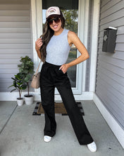 GRAPENT Womens Cargo Pants Wide Leg Baggy High Rise Pull On Elastic Waist Stretch Loose Pants with Pocket 90s Outfit Y2K