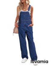 luvamia Women's Casual Vintage Overalls Loose Denim Bib Overall Jean Jumpsuits