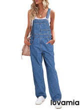 luvamia Women's Casual Vintage Overalls Loose Denim Bib Overall Jean Jumpsuits