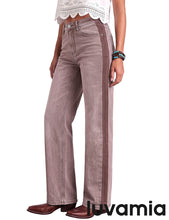luvamia FleXclusive Straight Leg Jeans for Women High Waisted Tuxedo Stripe Denim Pants 29" Inseam, Stretchy Jean Pants, Tuxedo Stripe On The Side, Relaxed Fit Jeans With Design, 90s Style, Concert Outfits Women