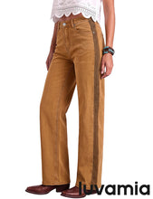luvamia FleXclusive Straight Leg Jeans for Women High Waisted Tuxedo Stripe Denim Pants 29" Inseam, Stretchy Jean Pants, Tuxedo Stripe On The Side, Relaxed Fit Jeans With Design, 90s Style, Concert Outfits Women