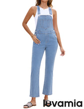 luvamia FleXclusive Women's Casual Adjustable Strap fit Jumpsuit with Pocket Jeans Trouse