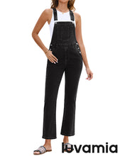 luvamia FleXclusive Women's Casual Adjustable Strap fit Jumpsuit with Pocket Jeans Trouse