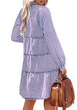 luvamia Denim Dress for Women Babydoll Flowy Cute Jean Shirt Dresses Long Sleeves