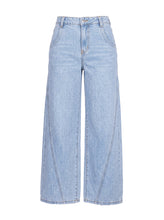 luvamia FleXclusive Wide Leg Jeans for Women High Waisted Stretch Denim Pants Side Seam Trendy, Stretchy, Baggy Straight Leg Jeans, 29.5 Inch Inseam, Angled Seam Detail, Country Concert, Western Outfits for Women