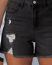 luvamia FleXclusive Jean Shorts for Women Trendy High Waisted Ripped Distressed Raw Hem Stretchy Denim Shorts Country Concert Outfit