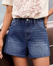 luvamia FleXclusive Jean Shorts for Women High Waisted Baggy Wide Leg Elastic Waist Mom Denim Shorts 4" Inseam Casual Summer Jorts