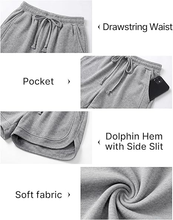 luvamia Sweat Shorts for Women High Waisted Pull On Elastic Waist Loose Fit Comfy Lounge Casual Summer Athleisure Shorts