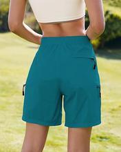 luvamia Hiking Shorts for Women Cargo Pull On Elastic Waist Lightweight Quick Dry Summer Sport Golf 7 Inch Inseam Shorts