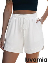 luvamia Sweat Shorts for Women High Waisted Pull On Elastic Waist Loose Fit Comfy Lounge Casual Summer Athleisure Shorts