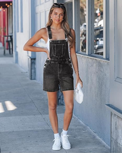 luvamia FleXclusive Denim Overalls for Women Loose Fit Baggy Jean Shorts Overall Bib Summer Casual Stretchy Adjustable Shortalls