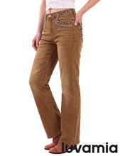 luvamia FleXcLusive Wide Leg Jeans for Women High Waisted Leopard Patchwork Denim Pants Stretchy, Baggy Straight Leg, 29.5" Inseam, Leopard Trimmed Waist & Front Pockets, Cheetah Print Back Pockets, Western Outfit
