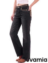 luvamia FleXcLusive Wide Leg Jeans for Women High Waisted Leopard Patchwork Denim Pants Stretchy, Baggy Straight Leg, 29.5" Inseam, Leopard Trimmed Waist & Front Pockets, Cheetah Print Back Pockets, Western Outfit