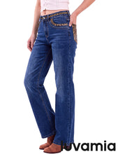 luvamia FleXcLusive Wide Leg Jeans for Women High Waisted Leopard Patchwork Denim Pants Stretchy, Baggy Straight Leg, 29.5" Inseam, Leopard Trimmed Waist & Front Pockets, Cheetah Print Back Pockets, Western Outfit