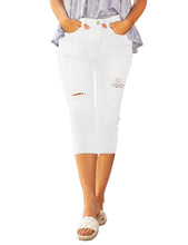 luvamia Womens Capri Jeans for Women High Waisted Skinny Ripped Jean Denim Pants