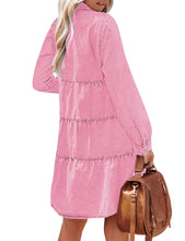 luvamia Denim Dress for Women Babydoll Flowy Cute Jean Shirt Dresses Long Sleeves
