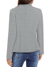 luvamia Women's Open Front Long Sleeves Work Blazer Casual Buttons Jacket Suit