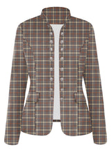 luvamia Women's Open Front Long Sleeves Work Blazer Casual Buttons Jacket Suit