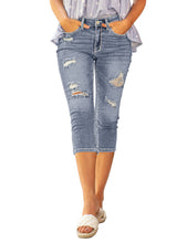 luvamia Womens Capri Jeans for Women High Waisted Skinny Ripped Jean Denim Pants