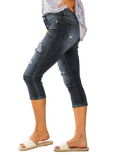 luvamia Womens Capri Jeans for Women High Waisted Skinny Ripped Jean Denim Pants
