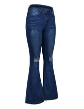 luvamia Women's Ripped Flare Bell Bottom Jeans Pants Retro Wide Leg Denim Pants
