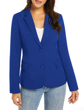 luvamia Women's Long Sleeve Formal Notch Lapel Button Down Blazer Pockets Jacket