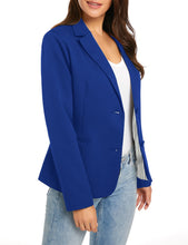 luvamia Women's Long Sleeve Formal Notch Lapel Button Down Blazer Pockets Jacket