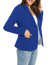 luvamia Women's Long Sleeve Formal Notch Lapel Button Down Blazer Pockets Jacket