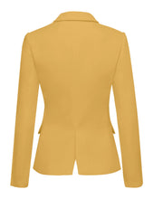 luvamia Women's Long Sleeve Formal Notch Lapel Button Down Blazer Pockets Jacket